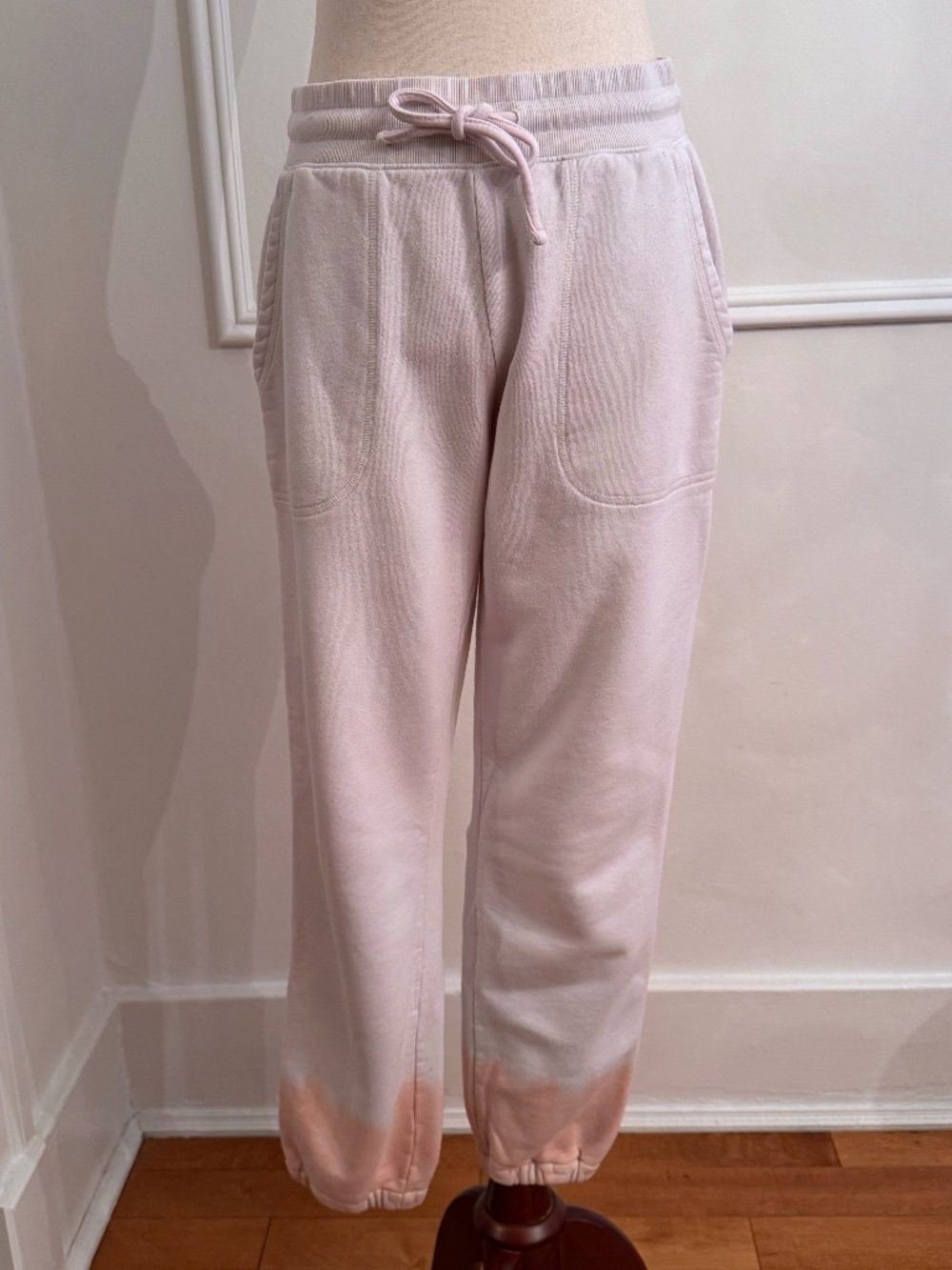 Vineyard Vines Blush Pink Ombre Fade Drawstring Jogger Sweatpants Sm Pockets